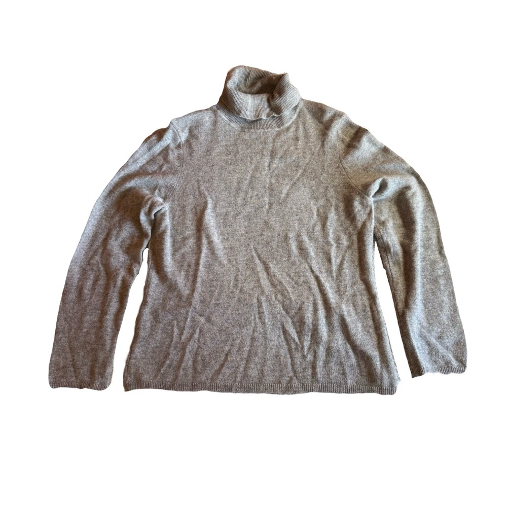 Women's Charter Club Cashmere Turtleneck,‎ Gray, Size L